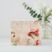 ヴィンテージレディビクトリアンデカップスクラップブック紙 (スタンド正面)