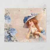 ヴィンテージレディビクトリアンデカップスクラップブック紙 (正面)