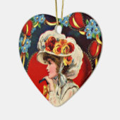 ヴィンテージレディファッションオーナメント セラミックオーナメント (左)