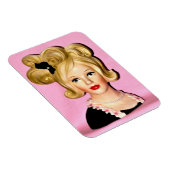 ヴィンテージレディヘッド花瓶の大きなワイルドヘア マグネット (右側)