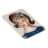 ヴィンテージレディヘッド花瓶バタフライヘアオーナメント マグネット (右側)