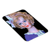 ヴィンテージレディヘッド花瓶ピンクのラッフルボンネット マグネット (右側)