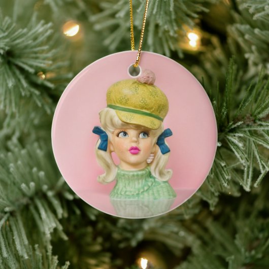 ヴィンテージレディヘッド花瓶10代のハッモダントピゲイル セラミックオーナメント (ツリー)