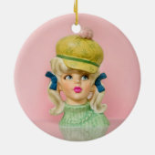 ヴィンテージレディヘッド花瓶10代のハッモダントピゲイル セラミックオーナメント (裏面)