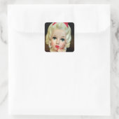 ヴィンテージレディヘッド花瓶10代のハートネックレス スクエアシール (バッグ)