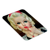 ヴィンテージレディヘッド花瓶10代のハートネックレス マグネット (右側)