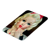 ヴィンテージレディヘッド花瓶10代のハートネックレス マグネット (左側)