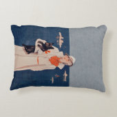 ヴィンテージレディホワイトスーツスコティテリアドッグ海 アクセントクッション (裏面)