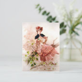 ヴィンテージレディポートレートはがき ポストカード (スタンド正面)