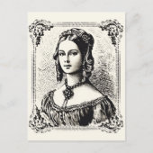 ヴィンテージレディポートレートスタンプ3 ポストカード (正面)
