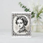 ヴィンテージレディポートレートスタンプ4 ポストカード (スタンド正面)