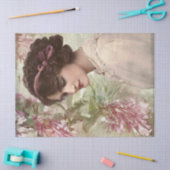 ヴィンテージレディポートレートデコページ 薄葉紙 (クラフト)