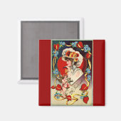 ヴィンテージレディマイバレンタインマグネット マグネット (正面/裏面)