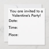 ヴィンテージレディマイバレンタイン招待状 招待状 (裏面)