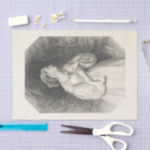 ヴィンテージレディラヴィニアブラックアンドホワイトティッシュペーパー 薄葉紙 (クラフト)