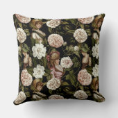 ヴィンテージレディレトロ植物花花柄 クッション (裏面)