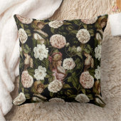 ヴィンテージレディレトロ植物花花柄 クッション (ブランケット)