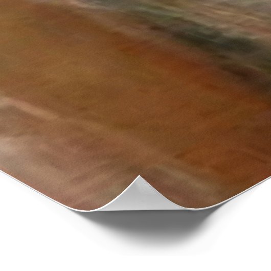 ヴィンテージレディーウィズパープルフラワーズ&ピーチバラ ポスター (角)