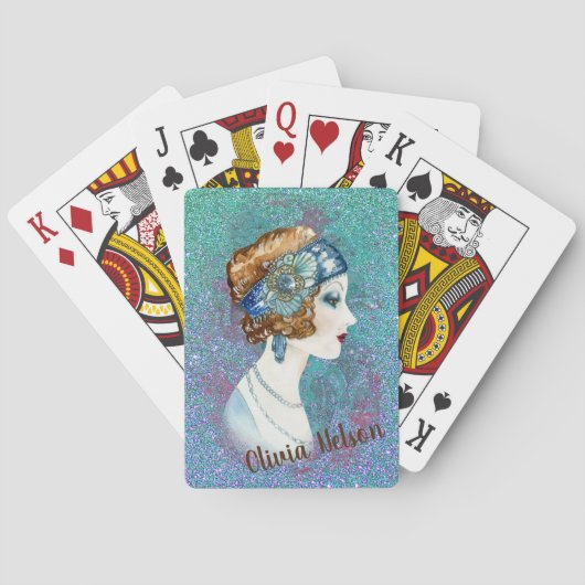 ヴィンテージレディーオングリッター トランプ (裏面)