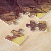 ヴィンテージレディーキュートキットン&バラフラワー ジグソーパズル (側面)