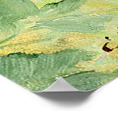 ヴィンテージレディーキュートキットン&バラフラワー ポスター (角)