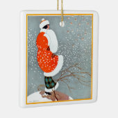 ヴィンテージレディークリスマスオーナメント セラミックオーナメント (右)