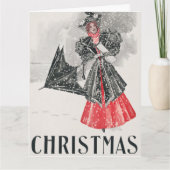 ヴィンテージレディークリスマス カード (正面)