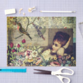 ヴィンテージレディーコラージュ 薄葉紙 (クラフト)