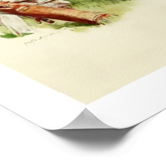 ヴィンテージレディーゴルファー ポスター (角)