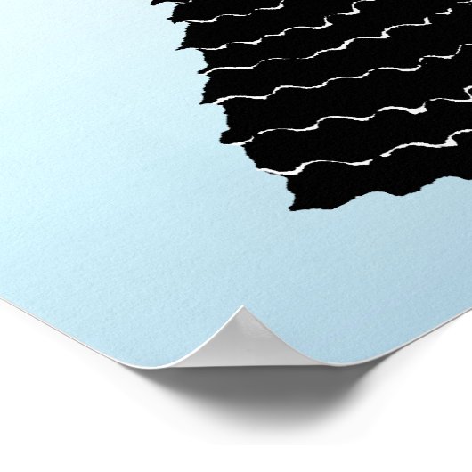 ヴィンテージレディーシルエットラブレターハト ポスター (角)