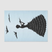 ヴィンテージレディーシルエットラブレターハト 薄葉紙 (正面)