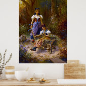 ヴィンテージレディースアンドホイールバロウの森 ポスター (キッチン)