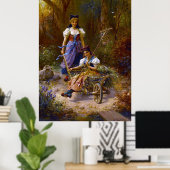 ヴィンテージレディースアンドホイールバロウの森 ポスター (ホームオフィス)