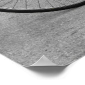 ヴィンテージレディースイエローサイクリング，フィレンツェ，イタリア ポスター (角)