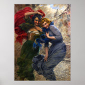 ヴィンテージレディースイングリーンレッドブルー ポスター (正面)