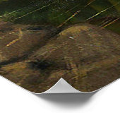 ヴィンテージレディースイングリーンレッドブルー ポスター (角)