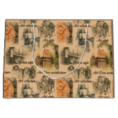 ヴィンテージレディースインザシティペンシルスケッチ ラージペーパーバッグ (正面)