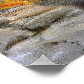 ヴィンテージレディースインレッドブルーグリーン ポスター (角)