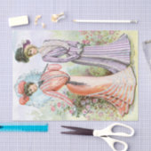 ヴィンテージレディースウォーターカラーデクページ 薄葉紙 (クラフト)