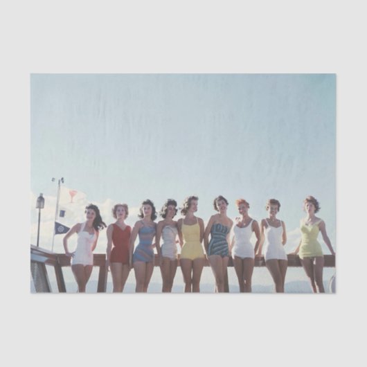 ヴィンテージレディースオンビーチティッシュペーパー 薄葉紙 (正面)