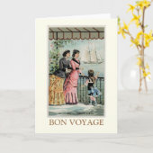 ヴィンテージレディースガール帆船本航海 カード (黄色い花)