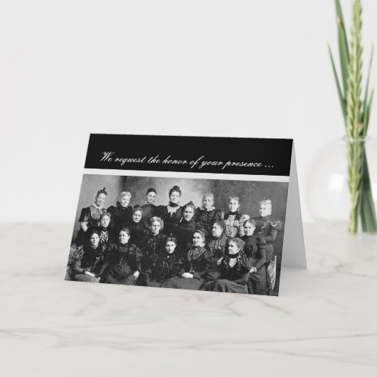 ヴィンテージレディースグループ招待状ユーモア 招待状 (正面)