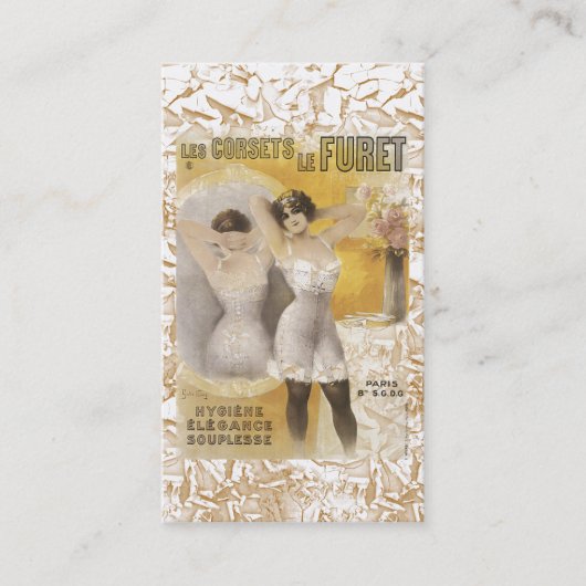 ヴィンテージレディースコルセットの名刺 名刺 (正面)
