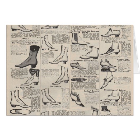 ヴィンテージレディースシューズカタログ – 1900sファッション (正面横)