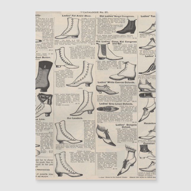 ヴィンテージレディースシューズカタログ – 1900sファッション (正面)