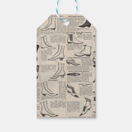 ヴィンテージレディースシューズカタログ – 1900sファッション ギフトタグ (正面)