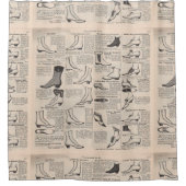 ヴィンテージレディースシューズカタログ – 1900sファッション シャワーカーテン (正面)