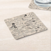 ヴィンテージレディースシューズカタログ – 1900sファッション スクエアペーパーコースター (アングル)