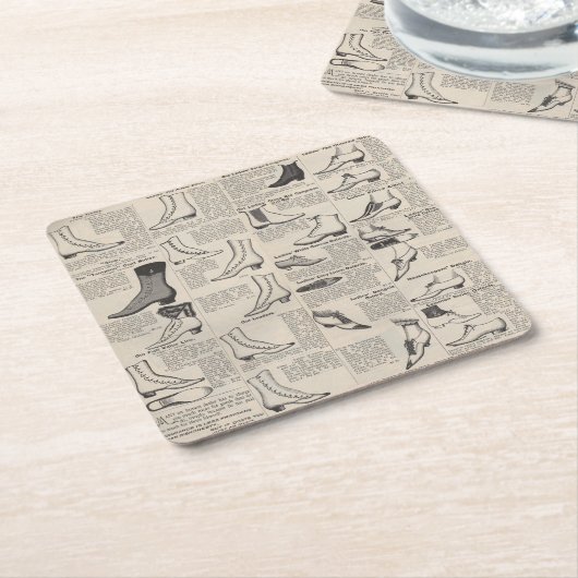 ヴィンテージレディースシューズカタログ – 1900sファッション スクエアペーパーコースター (アングル)