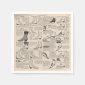 ヴィンテージレディースシューズカタログ – 1900sファッション スタンダードカクテルナプキン (正面)